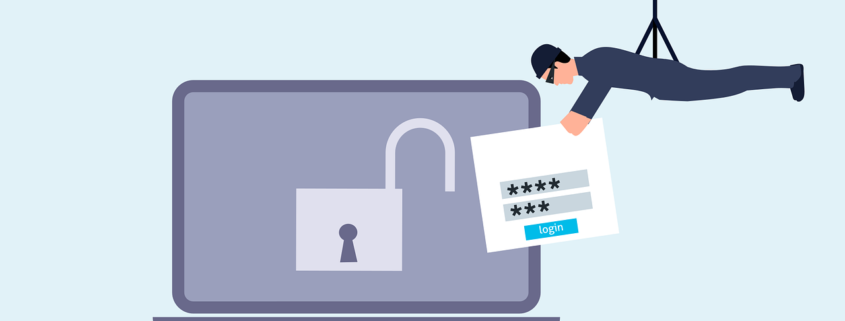 Free attack unsecured laptop vector