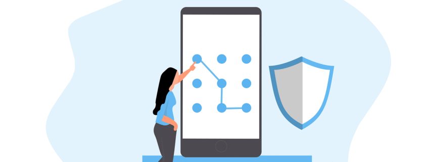 Free security pattern lock vector
