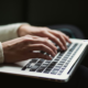 Person using laptop photo