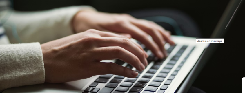 Person using laptop photo