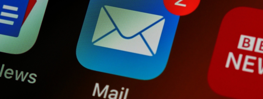 closeup of mail app icon on phone